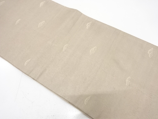 JAPANESE KIMONO / ANTIQUE MARU OBI FOR SUMMER / SILK / WOVEN ROUGH WAVES & CART